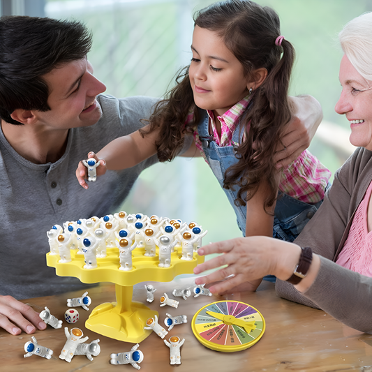 AstroStack™ - Astronauten-Balance-Brettspiel