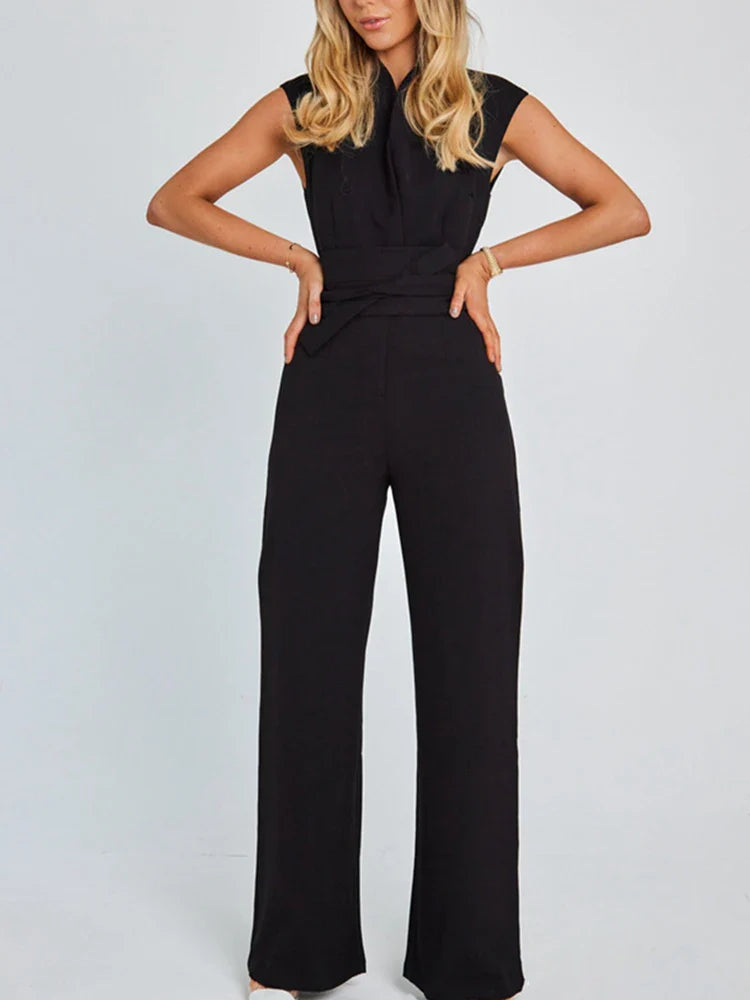 BoldBare™ | Ärmelloses Weitbein-Jumpsuit