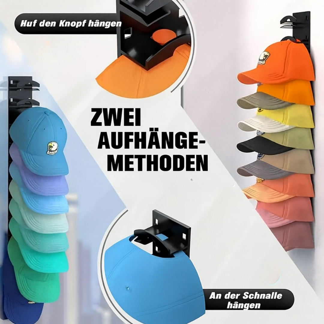 CapVault™ - Wandmontierter Hut-Organizer