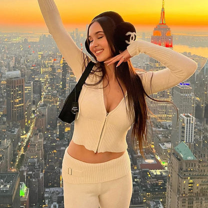 CozySet™ - Gestrickter Trainingsanzug mit Reißverschluss