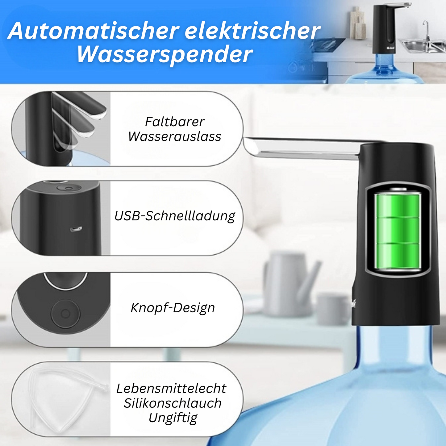 FoldaTap™️ I Automatischer elektrischer Wasserspender