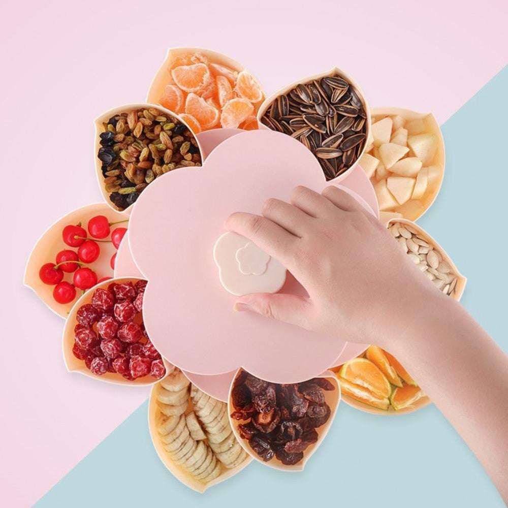 BloomBite™ | Drehender Blumensnack-Speicher