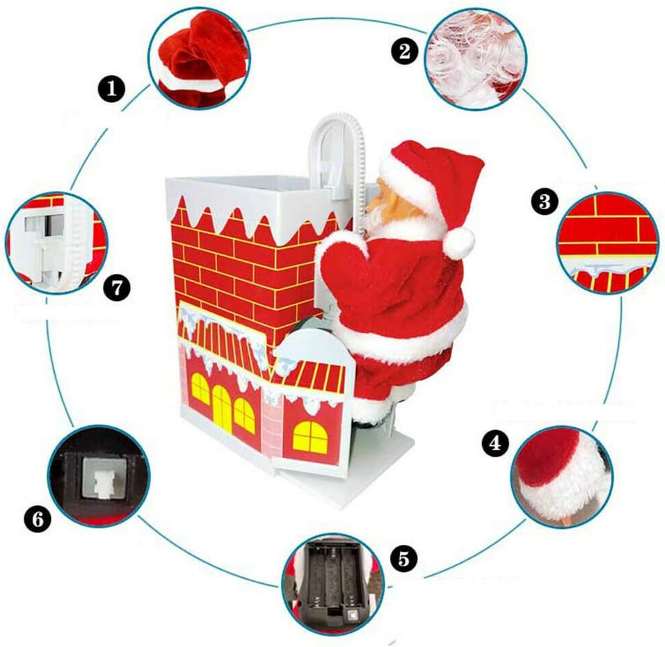 ChimneySanta™ | Elektrischer Weihnachtsmann klettert den Kamin hinauf