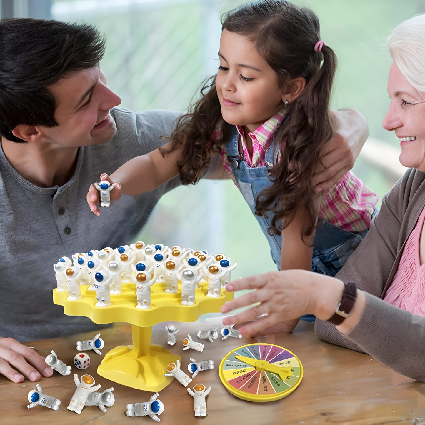 AstroStack™ - Astronauten-Balance-Brettspiel