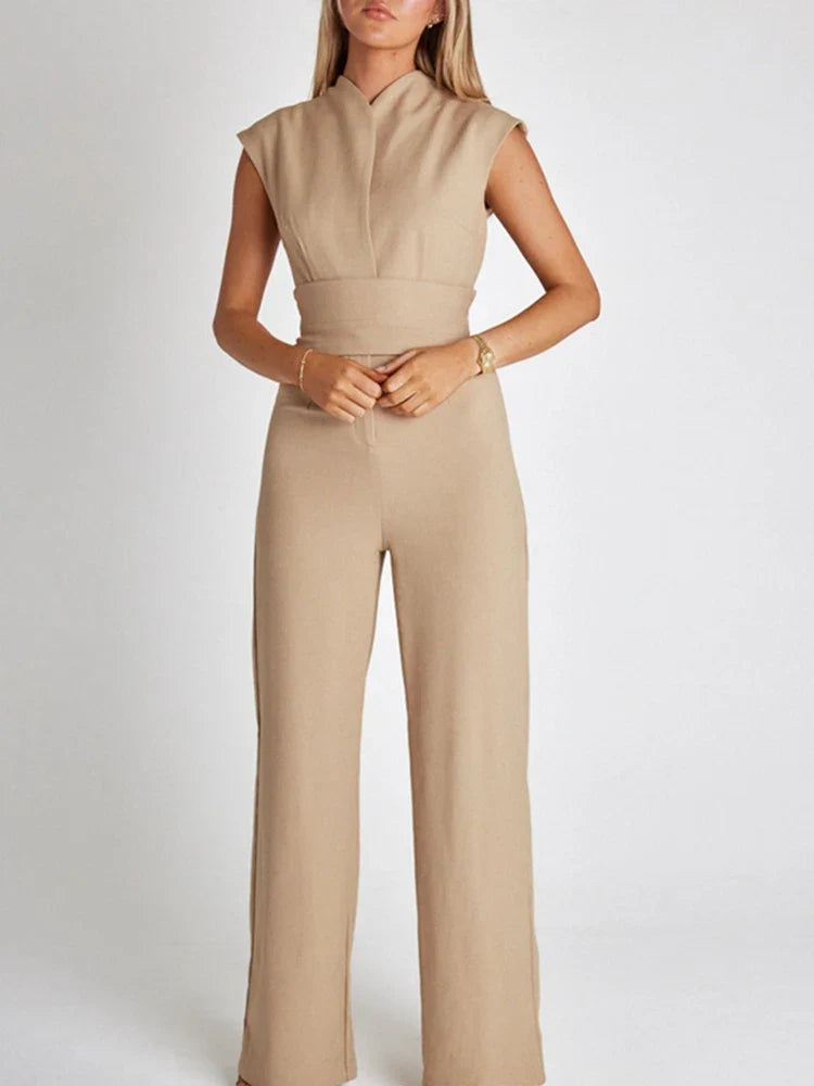 BoldBare™ | Ärmelloses Weitbein-Jumpsuit