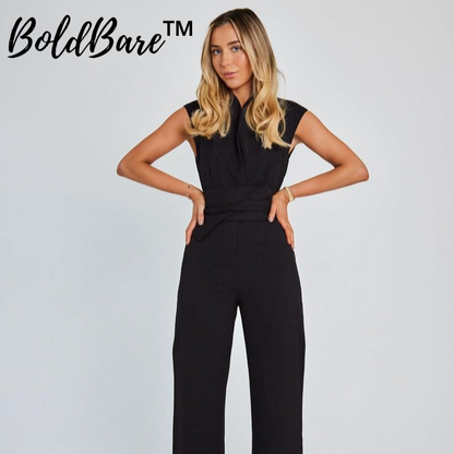 BoldBare™ | Ärmelloses Weitbein-Jumpsuit