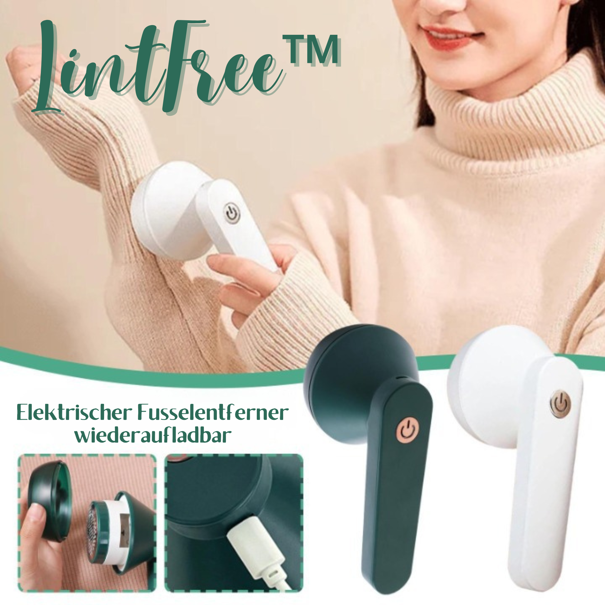 LintFree™️ I Wiederaufladbarer Fusselentferner