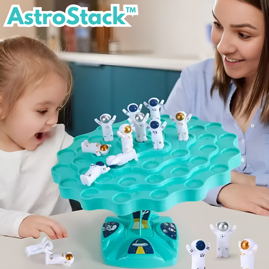AstroStack™ - Astronauten-Balance-Brettspiel