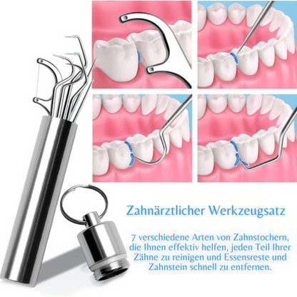 OralShine™ - Zahnstocherset aus Edelstahl