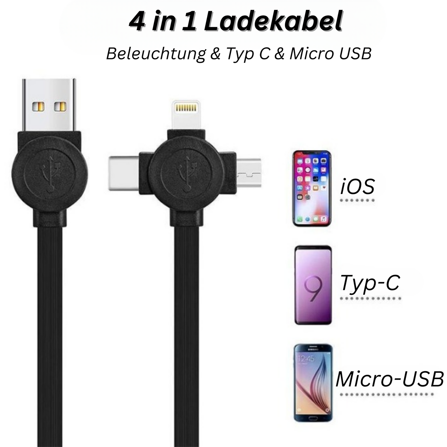 PowerPod™️ I 4 in 1 Ladekabel