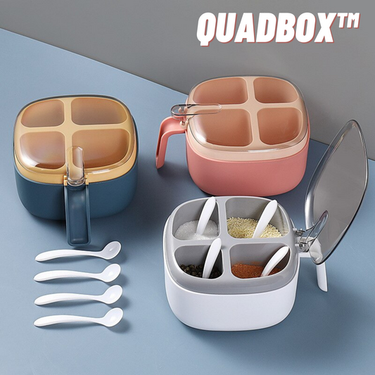 Quadbox™️ I 4 in 1 Aufbewahrungsbox für Gewürze