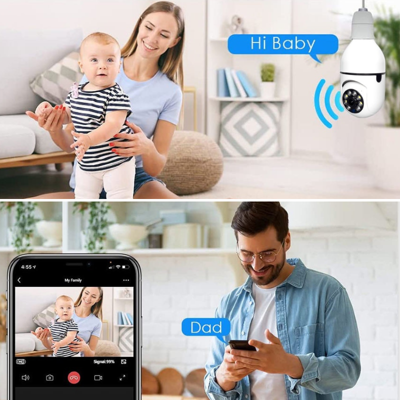 BulbCam™ Drahtlose Glühbirnen-Überwachungskamera