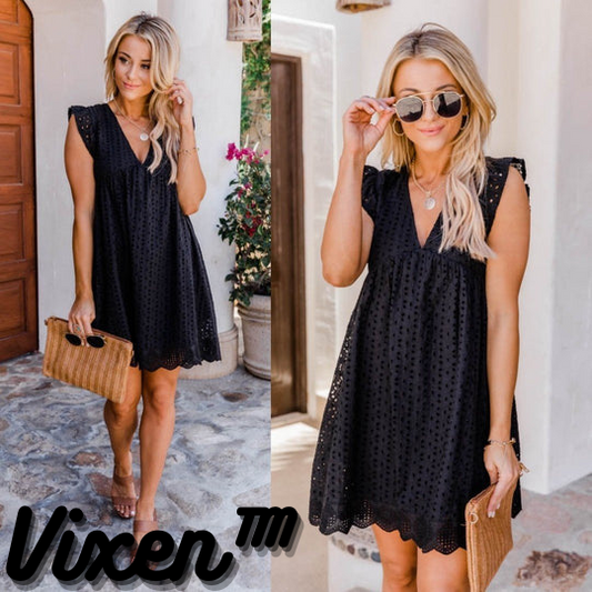 Vixen™ - Damen-Spitzenkleid mit V-Ausschnitt