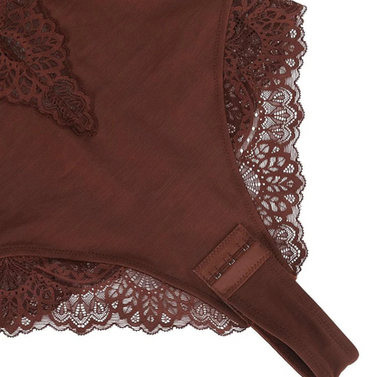 NoirV™ - Tiefer V-Ausschnitt Spitzen Körperanzug