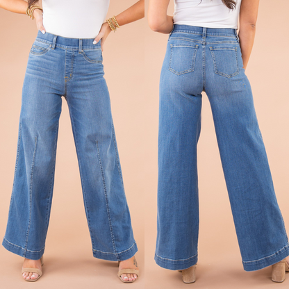 WideChic™ - Schlupfjeans mit weitem Bein
