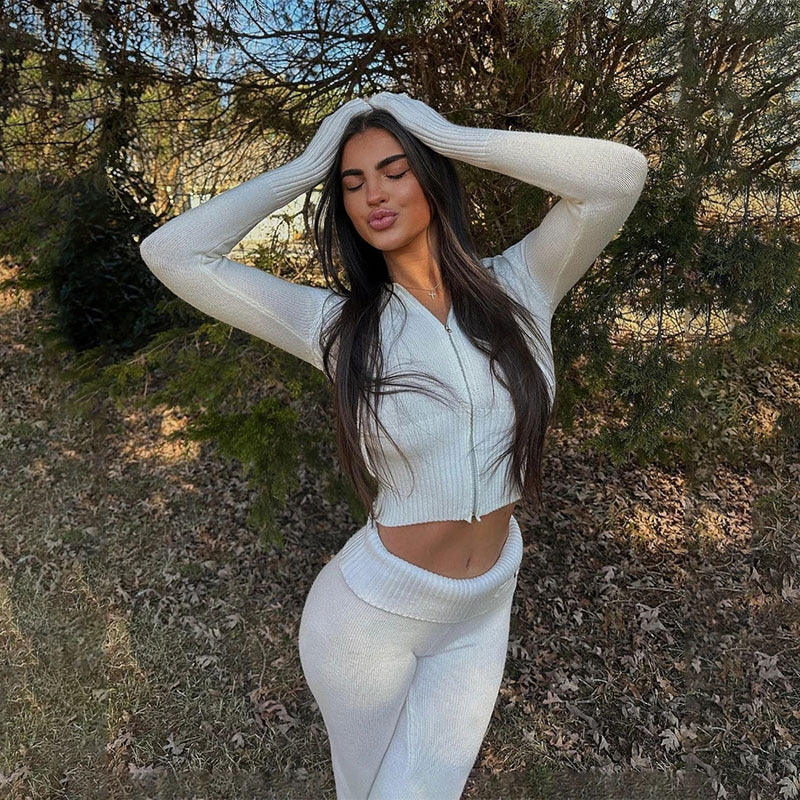 CozySet™ - Gestrickter Trainingsanzug mit Reißverschluss