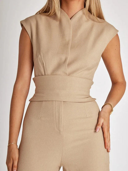 BoldBare™ | Ärmelloses Weitbein-Jumpsuit